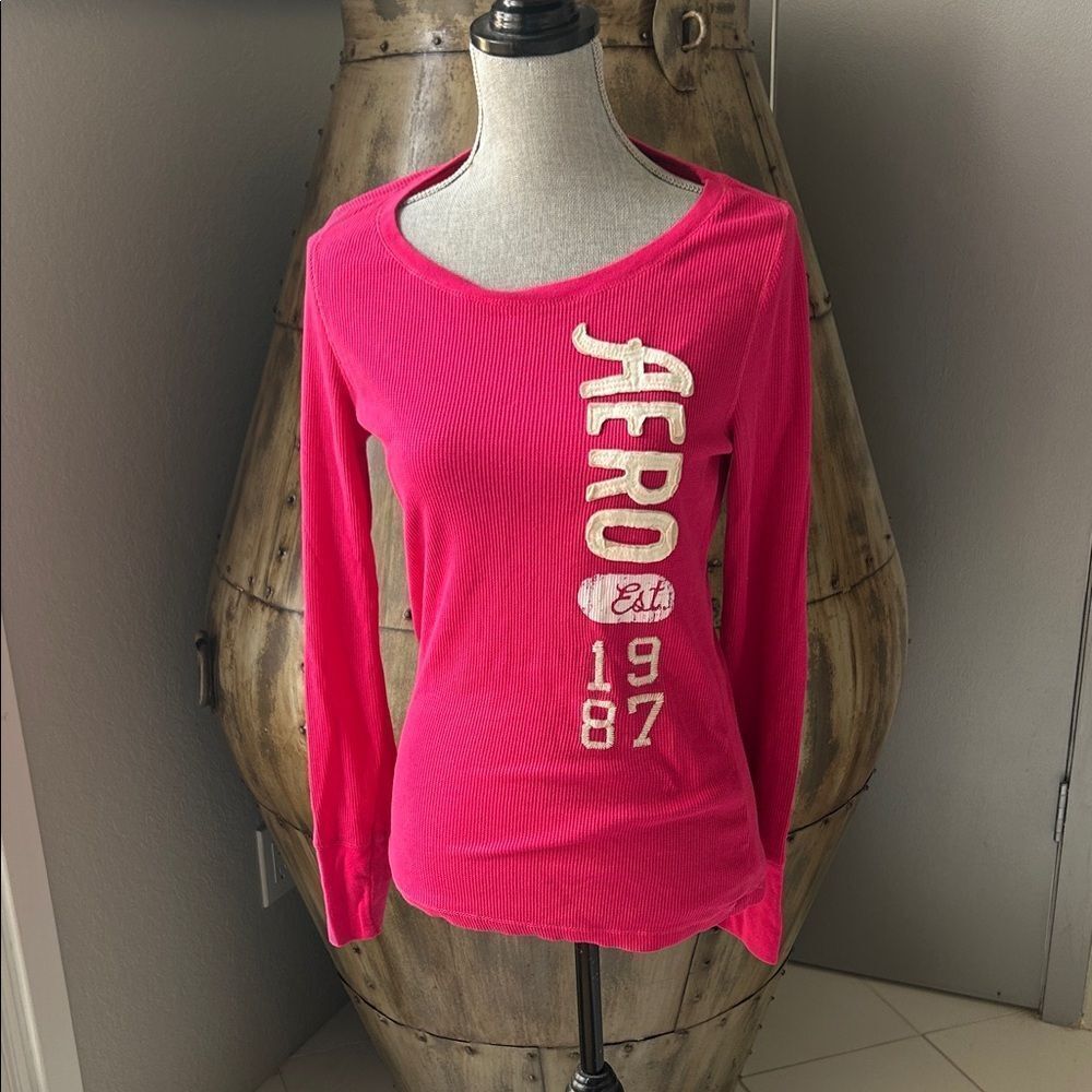 Aeropostale Hot Pink Long Sleeve Tee